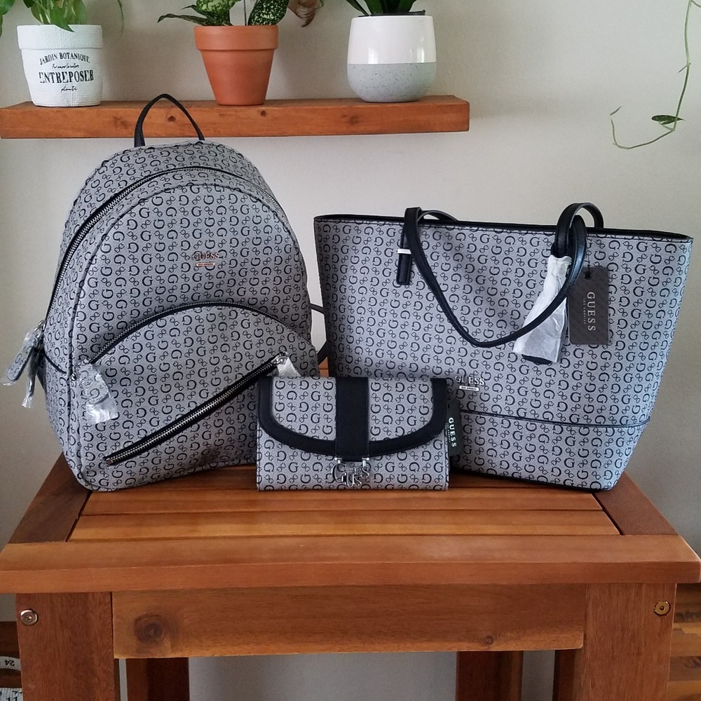 ❣SOLD❣GUESS Tote Purse Backpack Wallet Bundle